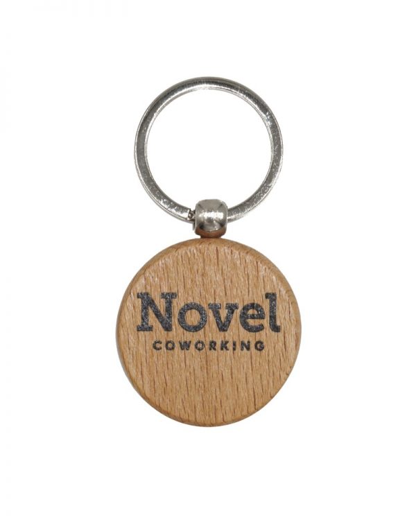 Novel Coworking Wooden Keychain (Custom)